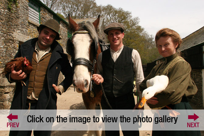 Edwardian Farm filmed at Morwellham Quay, Devon
